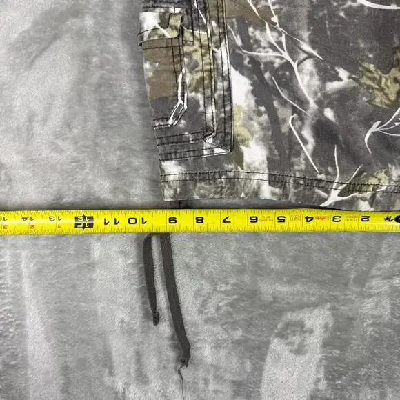 XRAY Jeans Mens Cargo Long Shorts Size 32 Green Camouflage Outdoor - Picture 7 of 7